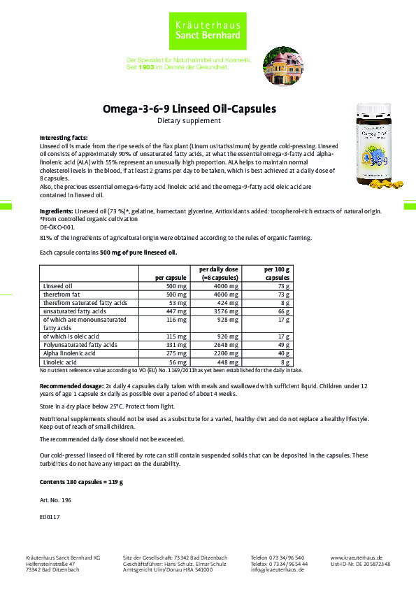 Viên nang Omega 3-6-9 dầu hạt lanh Omega-3-6-9 Linseed Oil-Capsules