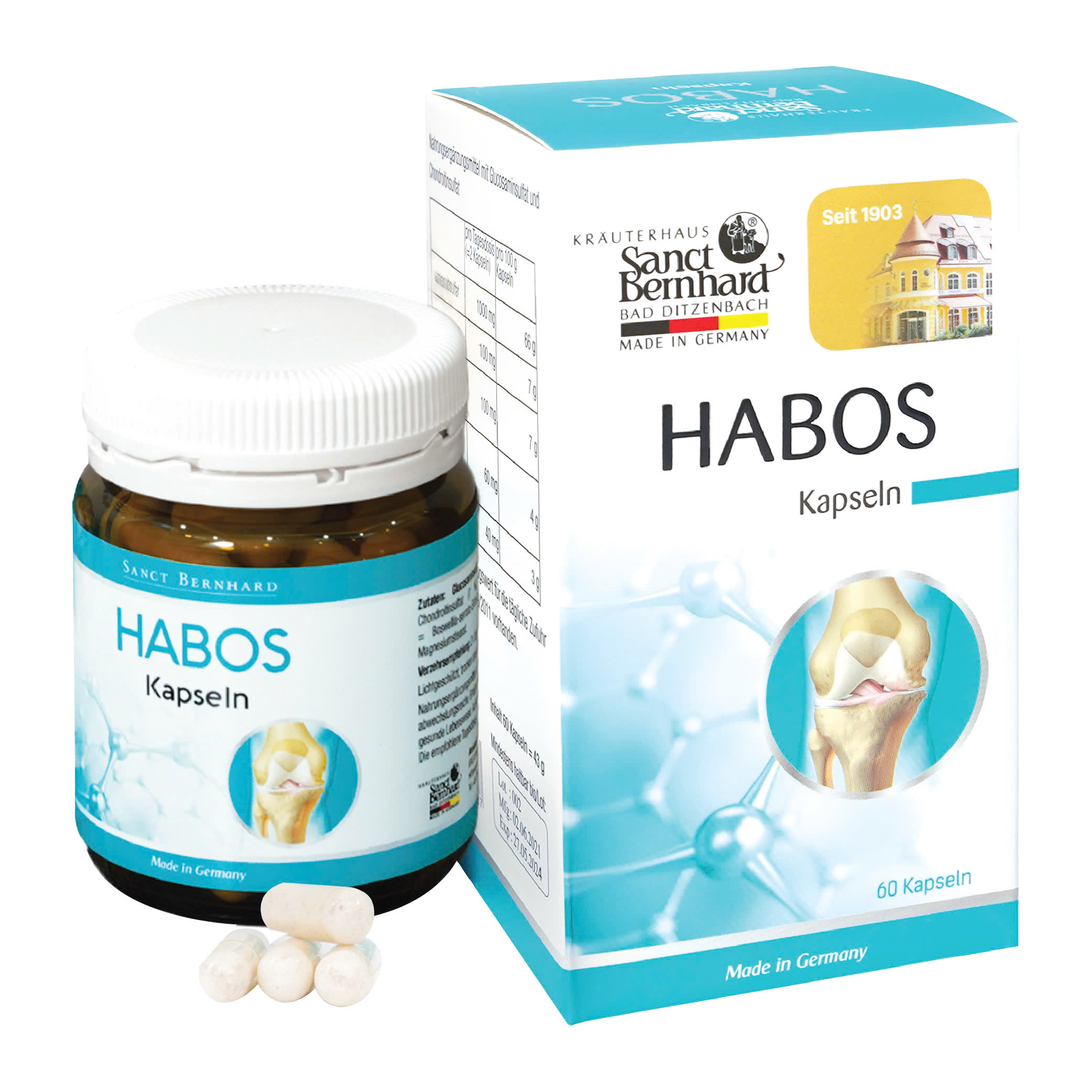 HABOS KAPSELN 60 VIÊN - TĂNG CƯỜNG SỨC MẠNH XƯƠNG KHỚP
